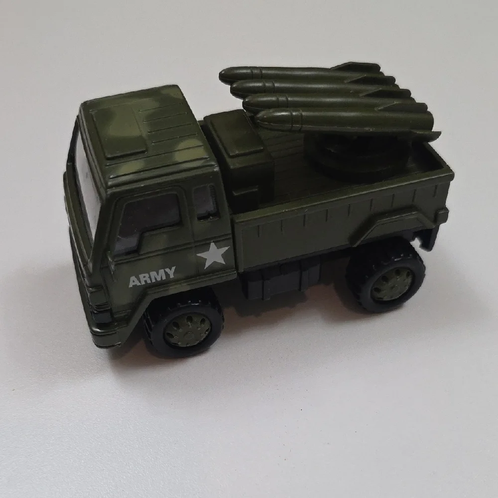 Soma Mighty Wheels die-cast/plastic US Army surface-to-air missile toy truck